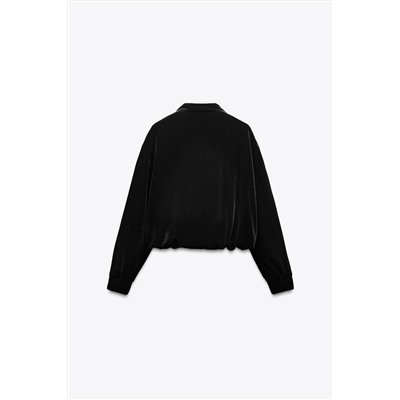 VELVET BOMBER JACKET