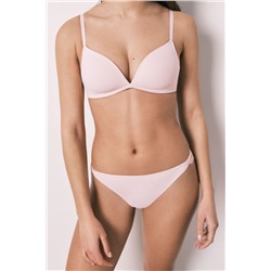 Braga clásica microfibra y encaje rosa