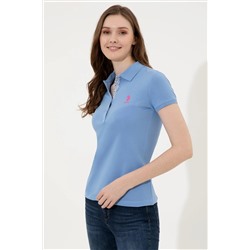 Kadın Koyu Mavi Basic Polo Yaka Tişört