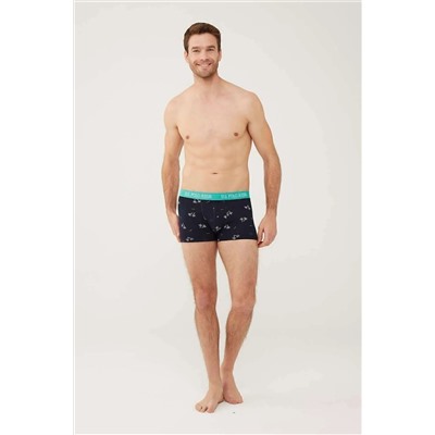 U.S. Polo Assn. Erkek Lacivert - Mint - Antrasit Melanj 3 Lü Boxer 80446