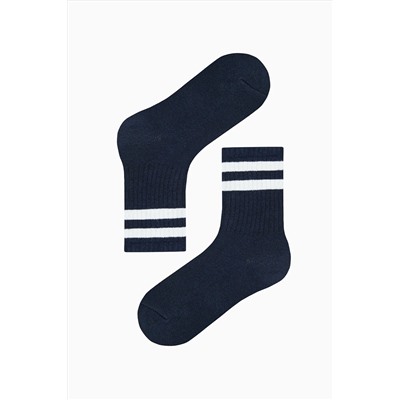 Penti Erkek Çocuk Double Stripe Lacivert 4lü Soket Çorap