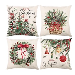 Льняной чехол для подушки