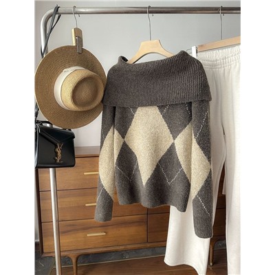 Трикотажный джемпер с приспущенными плечами ЗАР*А