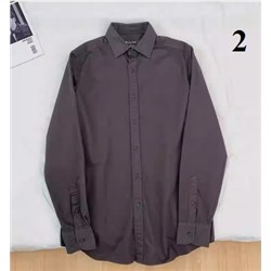 Мужская повседневная рубашка с длинным рукавом из 100% ПРЕМИАЛЬНОГО ХЛОПКА  МАССИМО Д