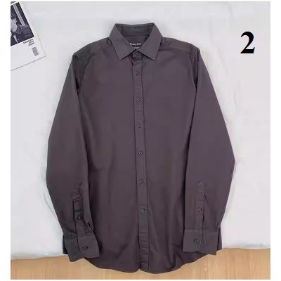 Мужская повседневная рубашка с длинным рукавом из 100% ПРЕМИАЛЬНОГО ХЛОПКА  МАССИМО Д