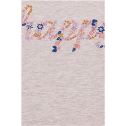 Çocuk Bej Melanj Bisiklet Yaka Sweatshirt