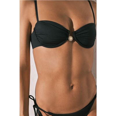 Top bikini balconette negro