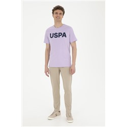 Erkek Regular Fit Bisiklet Yaka Lila Basic Tişört