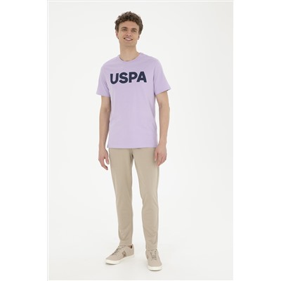 Erkek Regular Fit Bisiklet Yaka Lila Basic Tişört