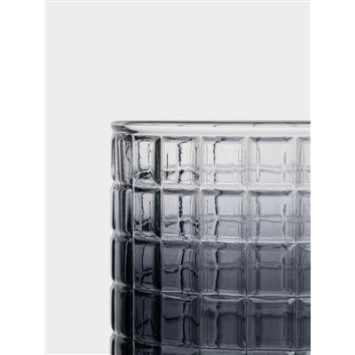 Кружка, 300 мл, стекло Р, серая, Квадраты