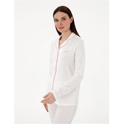 Krem Pijama Takımı