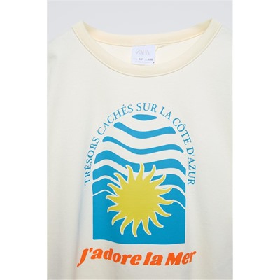 SUN T-SHIRT WITH CUT-OUT DETAIL
