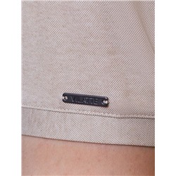 Футболка поло с воротником на пуговицах из полотна пике с меланжевым плетением с эластаном