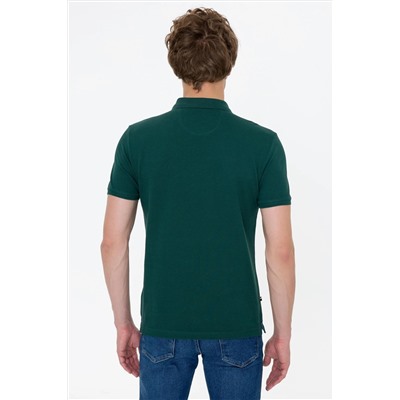 Erkek Koyu Yeşil Basic Polo Yaka Tişört