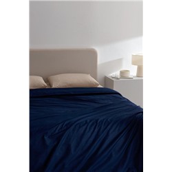 Manon King Size %100 Pamuk Ranforce Düz Nevresim - Lacivert