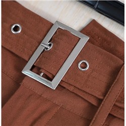 Повседневные брюки с высокой талией и широкими штанинами