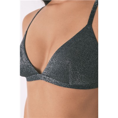 Sujetador NATURAL lurex terciopelo negro