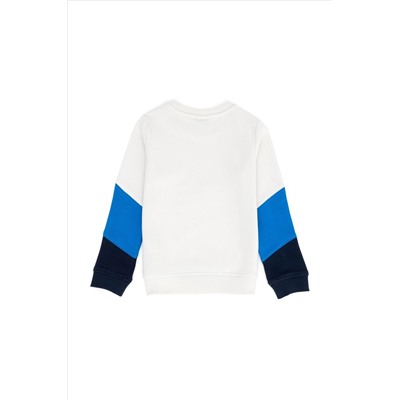 Erkek Çocuk Taş Bisiklet Yaka Sweatshirt