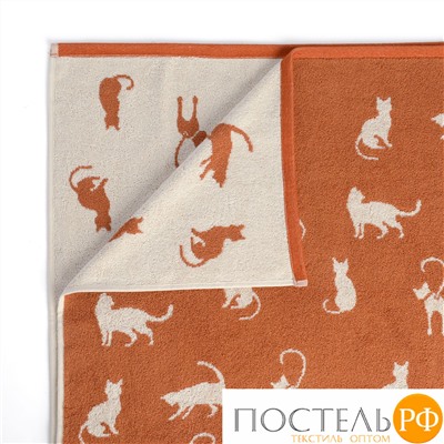 Пол-Кт-70х140гр Kitty (горчичное) 70х140 Полотенце Махровое