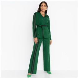 Брючный костюм из трикотажа, Личное превосходство (изумруд, 2 в 1, с поясом)