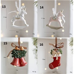 Елочные игрушки в ретро стиле 🎄Материал: смола. Набор 2 шт