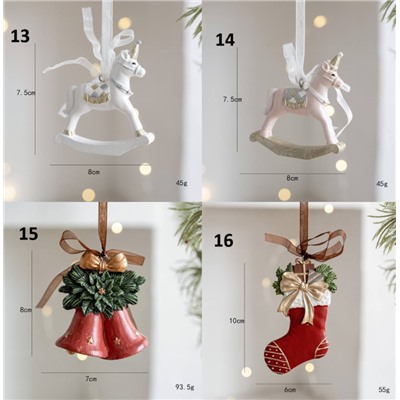 Елочные игрушки в ретро стиле 🎄Материал: смола. Набор 2 шт