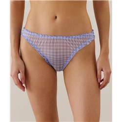 Tanga de tul de cuadros vichy