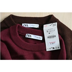 Короткий вязаный свитер с круглым вырезом  ЗАР*А