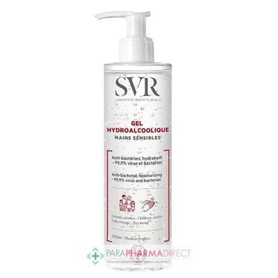 SVR Gel Hydroalcoolique Mains Sensibles Parfumé Flacon Pompe 200ml
