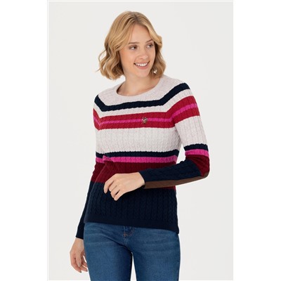 Kadın Lacivert Bisiklet Yaka Kazak