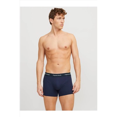 Jack & Jones Jack Jones Jacvesterbro Solıd Trunks 3 Pack Noos Erkek Lacivert Boxer 12272945-04