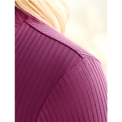 Джемпер из трикотажа в широкий рубчик