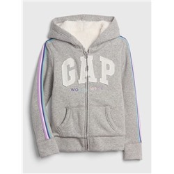 Kids Gap Logo Sherpa Hoodie Sweatshirt