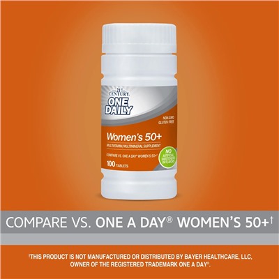 21st Century, One Daily, Women's 50+, Multivitamin Multimineral, 100 Tablets