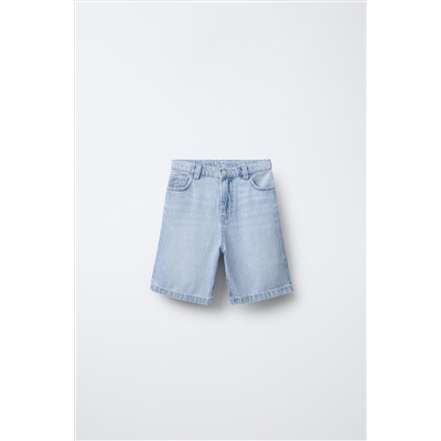 RELAXED FIT BAGGY DENIM BERMUDA SHORTS