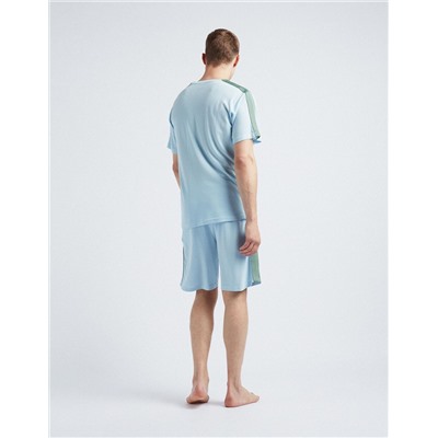 Piquet Pyjamas, Men, Light Blue