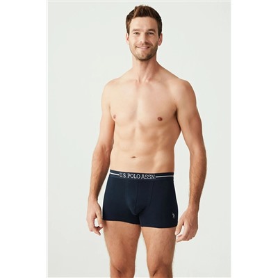 U.S. Polo Assn. U.S. Polo Assn. Erkek 3’lü Boxer Set – Lacivert & Melanj - Lacivert - ILC2.80S30Q6-OLA