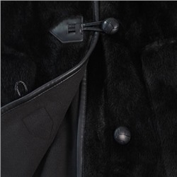 Высококачественная роскошная черная искусственная шуба