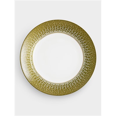 Сервиз чайный, 12 перс, 40 пр, фарфор F, бело-зеленый, с золотистым кантом, матовый, Virtus