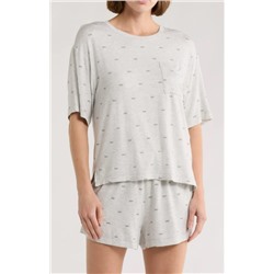 Logo Print T-Shirt & Boxer Pajamas DKNY