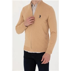 Erkek Kum Melanj Basic Triko Hırka