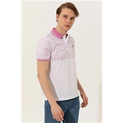 Erkek Menekşe Polo Yaka Tişört