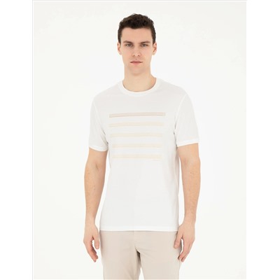 Ekru Slim Fit Tişört