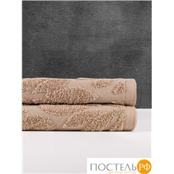 Пол-Фл-50х90бж Flowers (беж) 50х90 Полотенце Жаккард