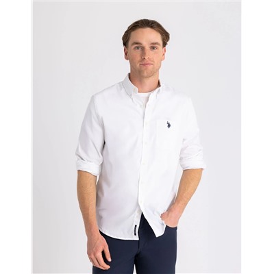SOLID STRETCH POPLIN LONG SLEEVE SHIRT