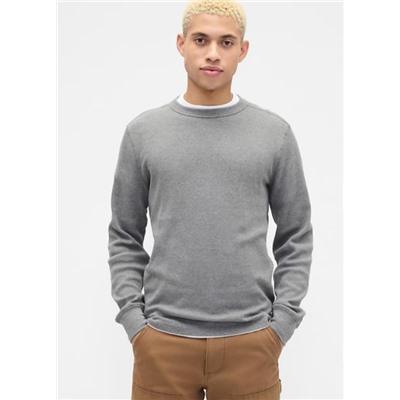 Waffle-Knit Crewneck T-Shirt