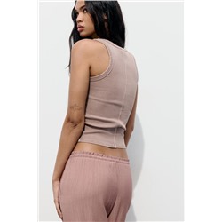 FADED-EFFECT RIB T-SHIRT