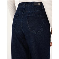 Lacivert Waist Flare Fit Jean Pantolon