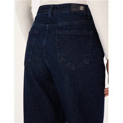 Lacivert Waist Flare Fit Jean Pantolon
