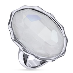 Кольцо Сияние (кристаллы SW белый электрик; покрытие родий), Есть комплект